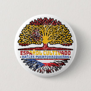 Puerto Rico Puerto Rico Spanien Tree Roots Button