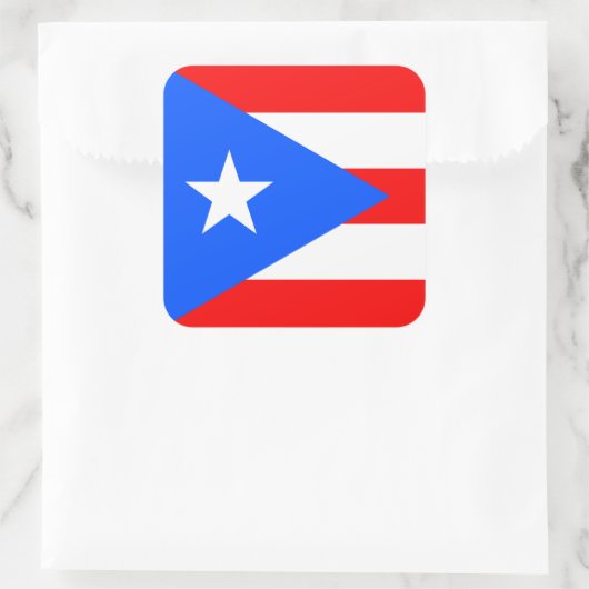 Puerto Rico Quadratischer Aufkleber (Tasche)