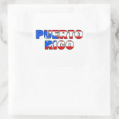 Puerto Rico Quadratischer Aufkleber (Tasche)