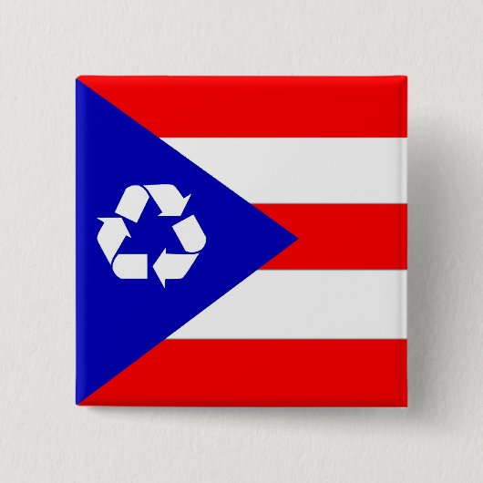 Puerto Rico recyceln Flagge Button (Vorderseite)
