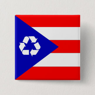 Puerto Rico recyceln Flagge Button