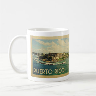 Puerto Rico Reise im Vintage-Stil Kaffeetasse