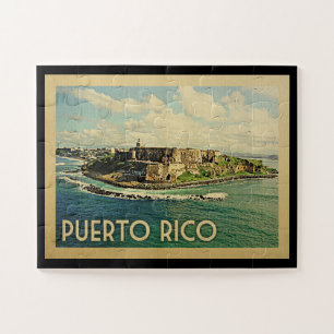 Puerto Rico Reise im Vintage-Stil Puzzle
