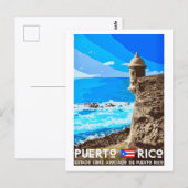 Puerto Rico Reise Postkarte (Vorne/Hinten)
