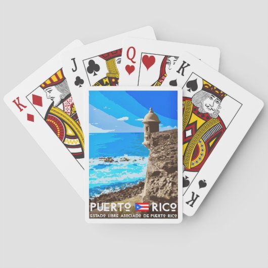 Puerto Rico Reise Postkarten Spielkarten (Rückseite)