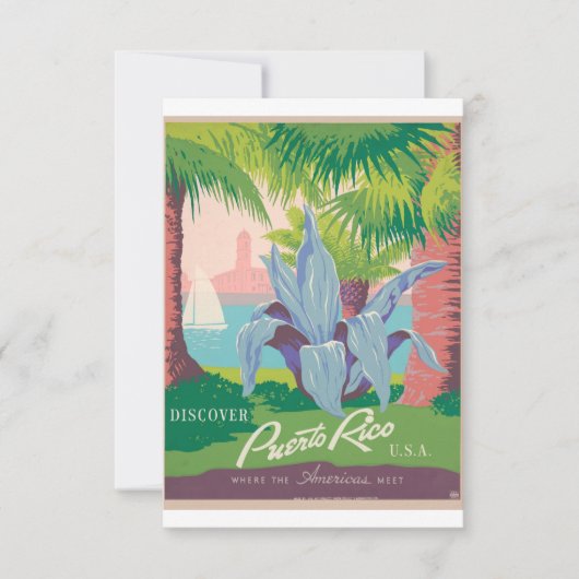 Puerto Rico Reise Save The Date (Vorderseite)
