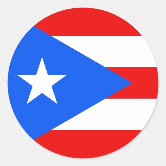 Puerto Rico/Rico Flag. Vereinigte Staaten, USA, US Runder Aufkleber (Vorderseite)
