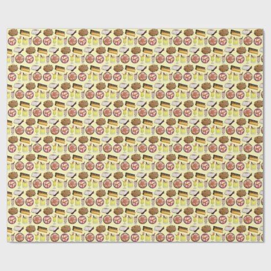 Puerto Rico Rico Rican Food Cuisine Pasteles Tembl Geschenkpapier (Flach)