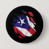 Puerto Rico Ripped Flag Button (Vorderseite)