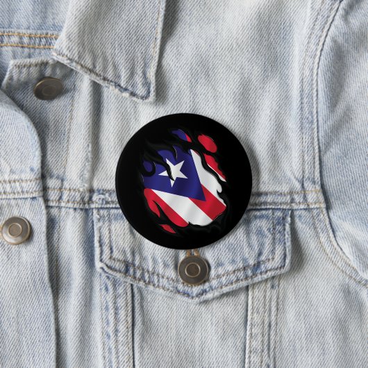 Puerto Rico Ripped Flag Button (Beispiel)