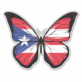 Puerto Rico-Rippfahne Aufkleber (Vorderseite)