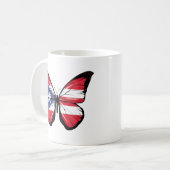 Puerto Rico-Rippfahne Kaffeetasse (Vorderseite Links)