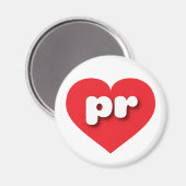 Puerto Rico Rotes Herz - I Liebe Magnet (Vorderseite/Rückseite)