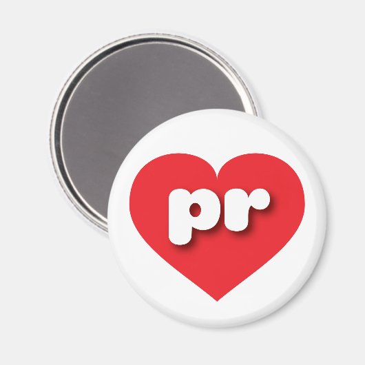 Puerto Rico Rotes Herz - I Liebe Magnet (Vorderseite/Rückseite)