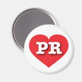 Puerto Rico Rotes Herz - I Liebe PR Magnet (Vorderseite/Rückseite)