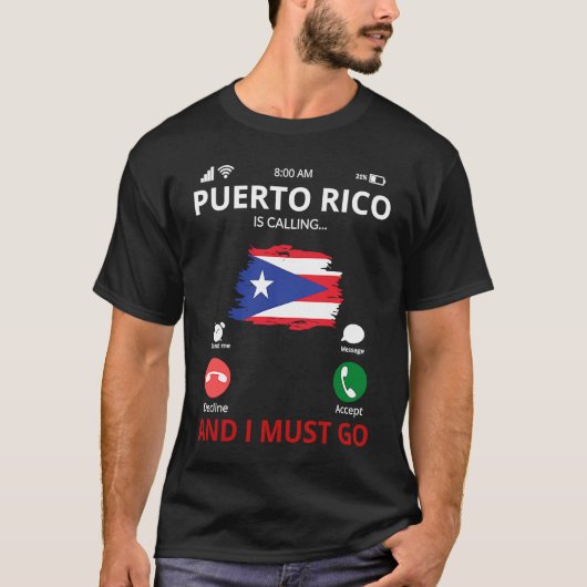 Puerto Rico ruft T-Shirt (Vorderseite)