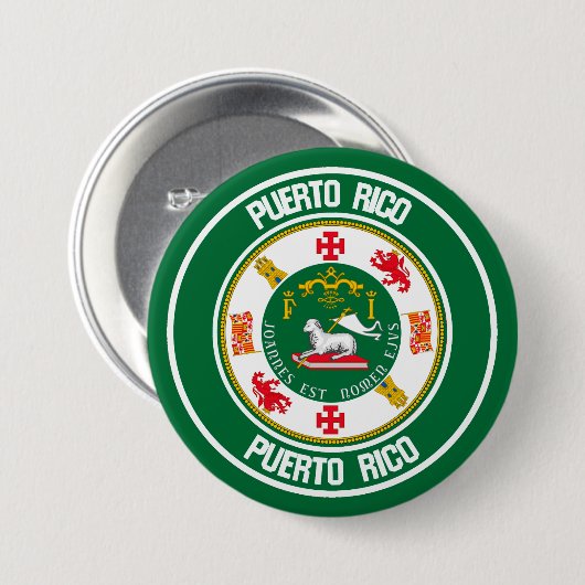Puerto Rico RundEmblem Button (Vorne & Hinten)