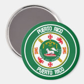 Puerto Rico RundEmblem Magnet (Vorderseite/Rückseite)