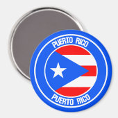 Puerto Rico RundEmblem Magnet (Vorderseite/Rückseite)