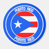 Puerto Rico RundEmblem Magnet (Vorne)