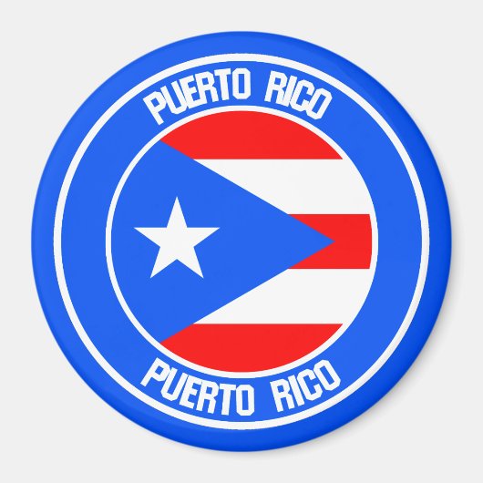 Puerto Rico RundEmblem Magnet (Vorne)