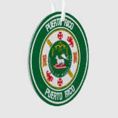 Puerto Rico RundEmblem Ornament (Vorderseite)