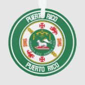 Puerto Rico RundEmblem Ornament (Rückseite)