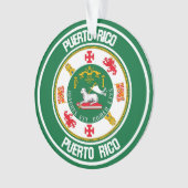 Puerto Rico RundEmblem Ornament (Vorderseite)