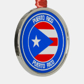 Puerto Rico RundEmblem Ornament Aus Metall (Rechts)