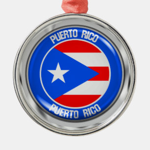Puerto Rico RundEmblem Ornament Aus Metall