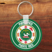 Puerto Rico RundEmblem Schlüsselanhänger (Vorderseite)