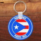Puerto Rico RundEmblem Schlüsselanhänger (Vorderseite)