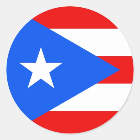 Puerto Rico Runder Aufkleber (Vorderseite)