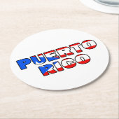 Puerto Rico Runder Pappuntersetzer (Angewinkelt)