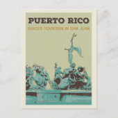 Puerto Rico, San Juan, Raíces Fountain Postkarte (Vorderseite)