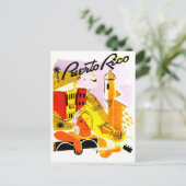 Puerto Rico, San Juan Stadt. Gitarrist Postkarte (Stehend Vorderseite)