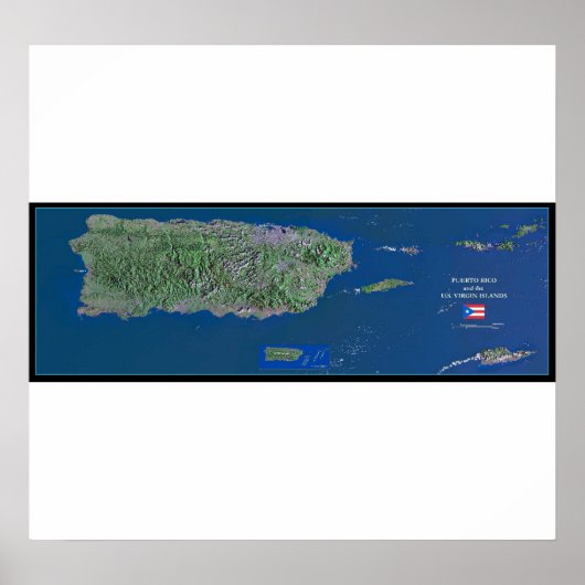 Puerto Rico-Satellitenposter Poster (Vorne)