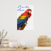 Puerto Rico Scarlet Macaw Poster (Küche)