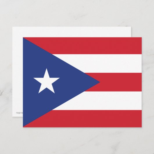 Puerto Rico Schlicht Flag Postkarte (Vorne/Hinten)