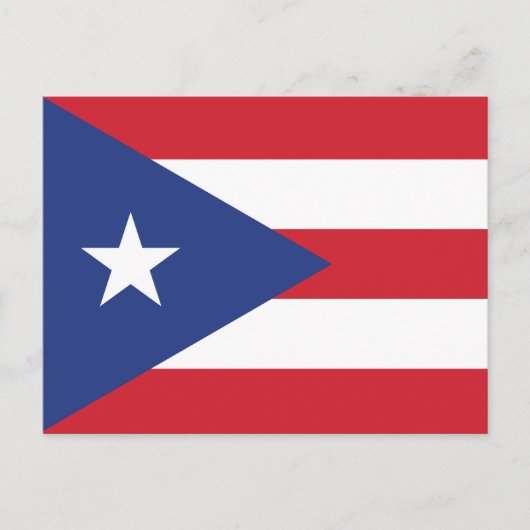 Puerto Rico Schlicht Flag Postkarte (Vorderseite)