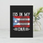 PUERTO RICO SEIN IN MEINER DNA-FLAG EINLADUNG (Stehend Vorderseite)