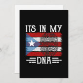 PUERTO RICO SEIN IN MEINER DNA-FLAG EINLADUNG (Vorne/Hinten)