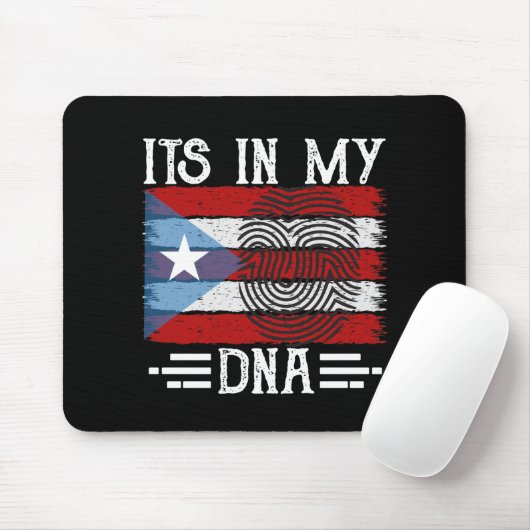 PUERTO RICO SEIN IN MEINER DNA-FLAG MOUSEPAD (Mit Mouse)