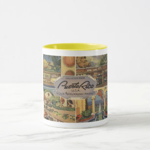 Puerto Rico Souvenir 1950er Jahre Vintage-Inspirie Tasse