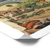 Puerto Rico Souvenir 1950er Vintag Inspiriert Poster (Ecke)