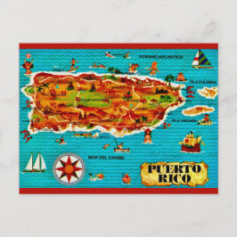 Puerto Rico Spanisch-Karte Postkarte