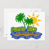 Puerto Rico Staat der Postkarte des Geistes (Vorne/Hinten)