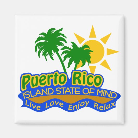 Puerto Rico Staat des Mind Magneten Magnet (Vorne)