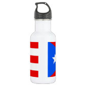 Puerto Rico Staatsflagge Trinkflasche (Rückseite)