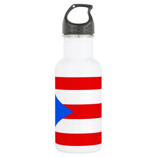 Puerto Rico Staatsflagge Trinkflasche (Vorderseite)
